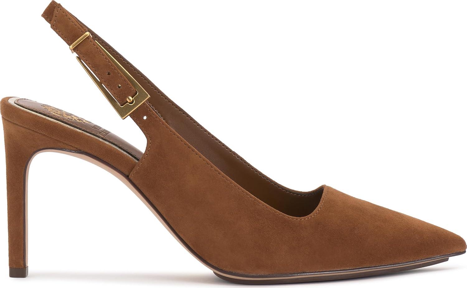 imageVince Camuto Womens Brendie Pump Burnt Sugar Suede 7