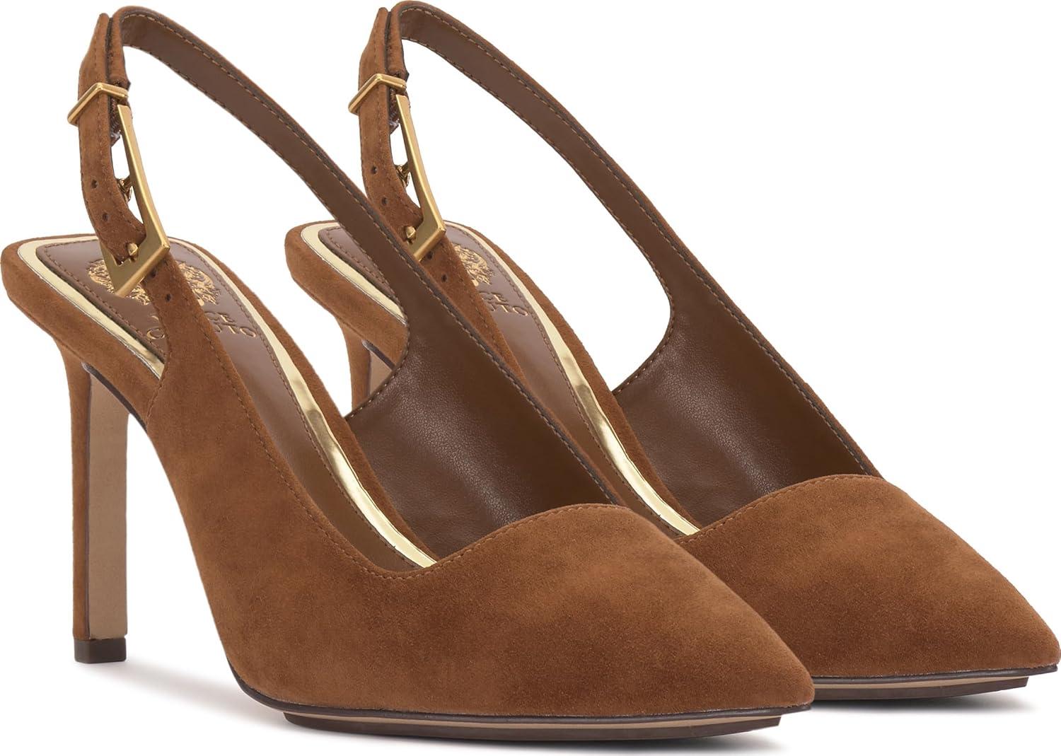 imageVince Camuto Womens Brendie Pump Burnt Sugar Suede 7