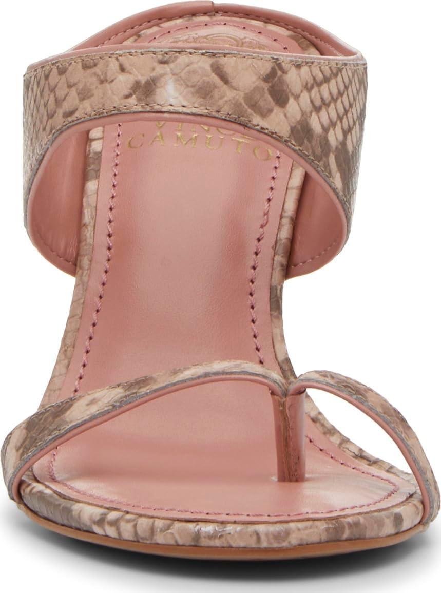 imageVince Camuto Womens Brisa Heeled Sandal Pale Pink Snake Print 7