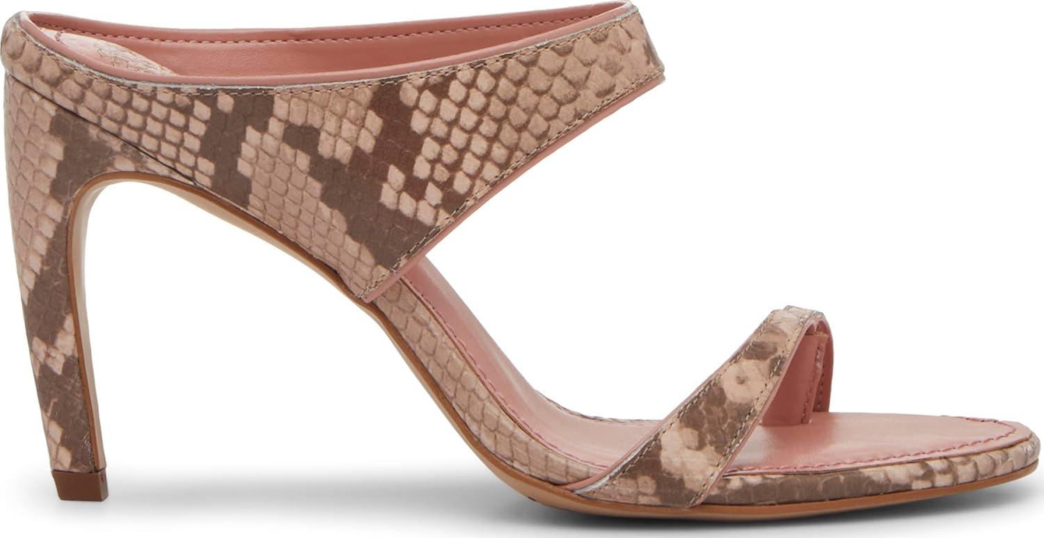 imageVince Camuto Womens Brisa Heeled Sandal Pale Pink Snake Print 7