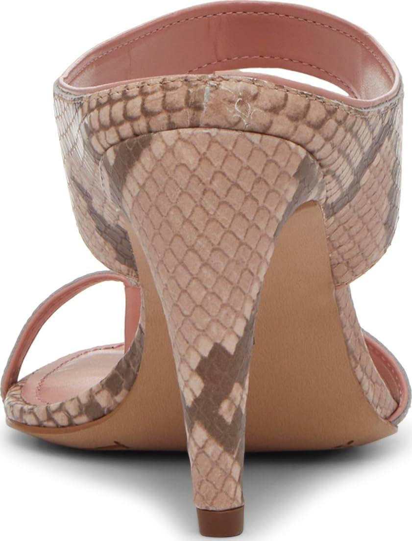 imageVince Camuto Womens Brisa Heeled Sandal Pale Pink Snake Print 7