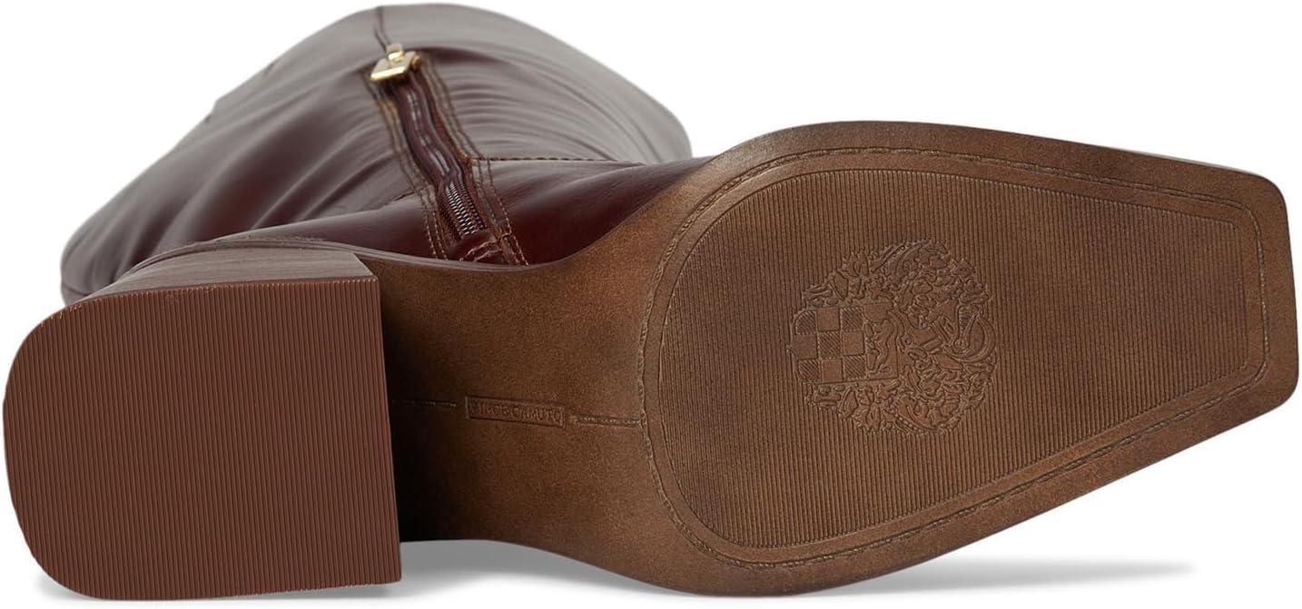 imageVince Camuto Womens Sangeti Stacked Heel Knee High Boot Fashion Dark Mahogany 7