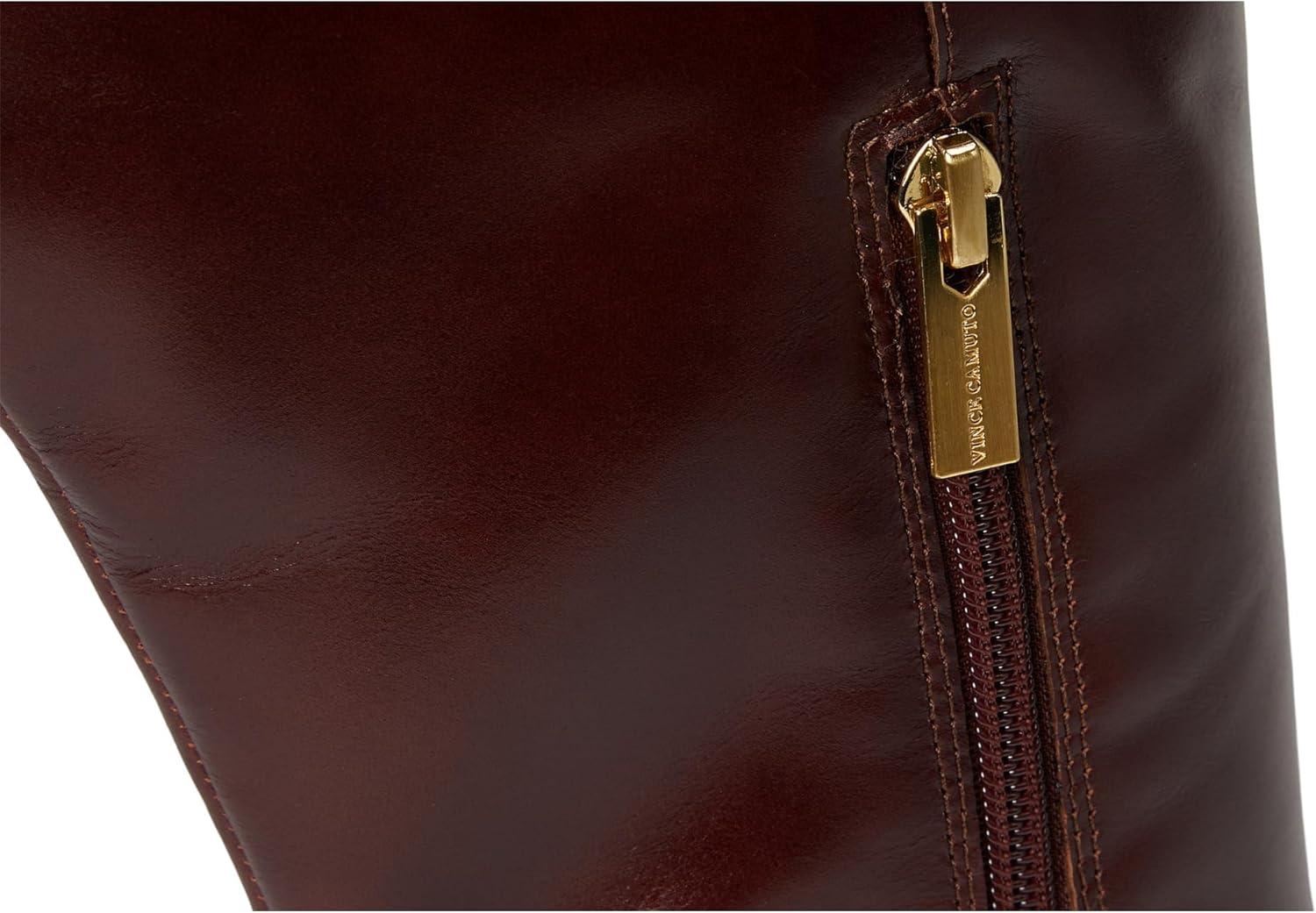 imageVince Camuto Womens Sangeti Stacked Heel Knee High Boot Fashion Dark Mahogany 7