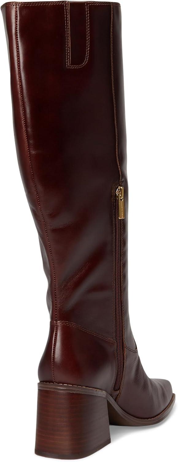 imageVince Camuto Womens Sangeti Stacked Heel Knee High Boot Fashion Dark Mahogany 7