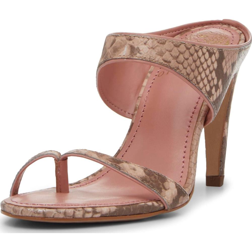 imageVince Camuto Womens Brisa Heeled Sandal Pale Pink Snake Print 7