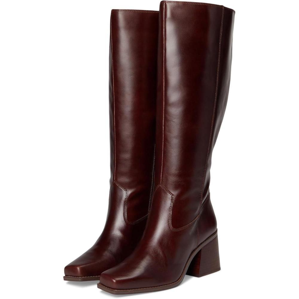 imageVince Camuto Womens Sangeti Stacked Heel Knee High Boot Fashion Dark Mahogany 7