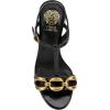 Vince Camuto Women’s Chirie Heeled Sandal(Black Patent)