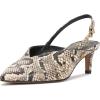 Vince Camuto Women’s Kylien Pump(Black/Cream Snake Print)