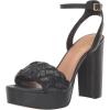 Vince Camuto womens Mirinda Woven Platform Sandal(Black)