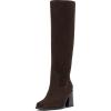 Vince Camuto womens Sangeti Extra Wide Calf(Brownie Suede)