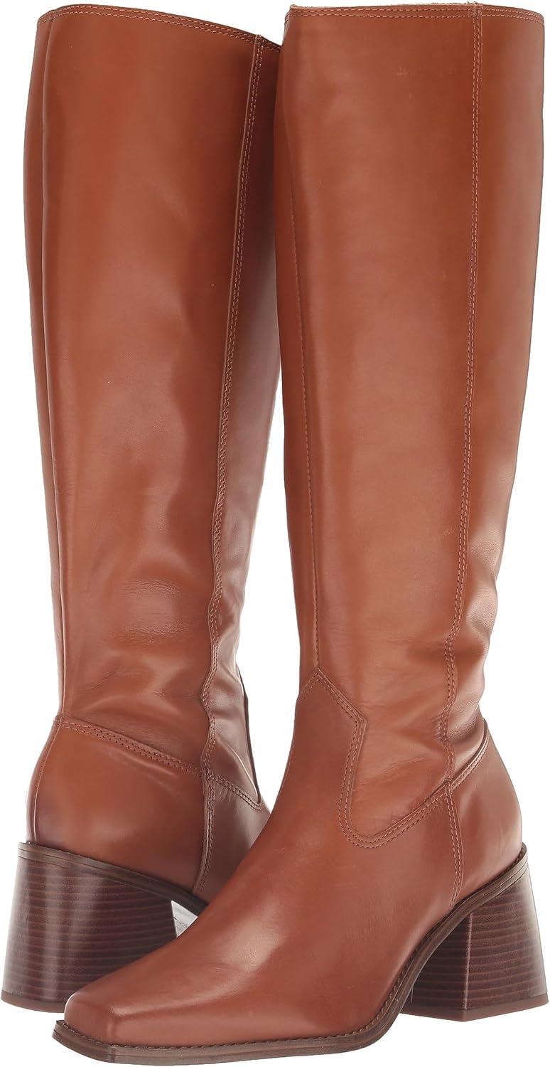 imageVince Camuto Womens Sangeti Stacked Heel Knee High Boot Fashion Golden Walnut 55