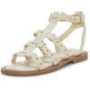 Vince Camuto Women’s Claira Flat Sandal(Panna Creme)