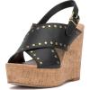 Vince Camuto Women’s Ellah Wedge Sandal(Black)