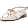Vince Camuto Women’s Melly Flat Sandal(Bianco/Egyptian Gold)