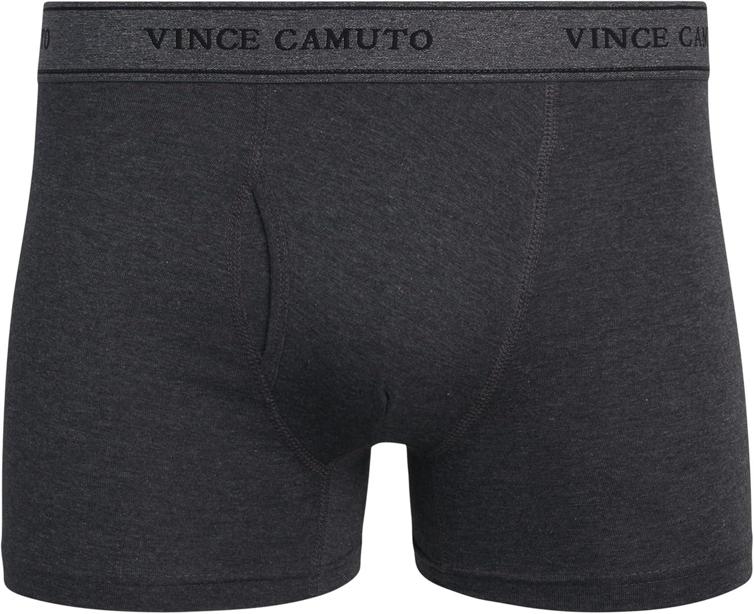 imageVince Camuto Mens Cotton Stretch Boxer Brief MultiPack 2PkBlackGrey HthCharcoal HthrBlack