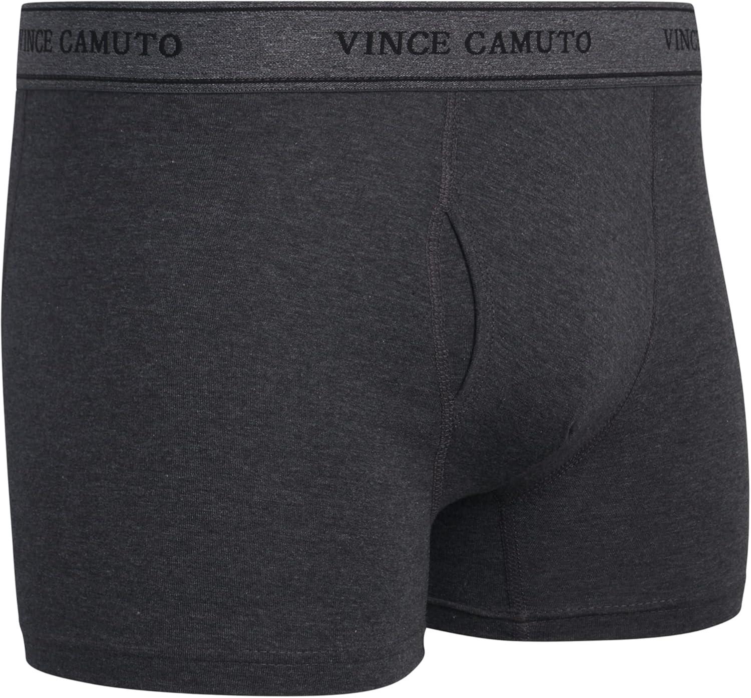 imageVince Camuto Mens Cotton Stretch Boxer Brief MultiPack 2PkBlackGrey HthCharcoal HthrBlack