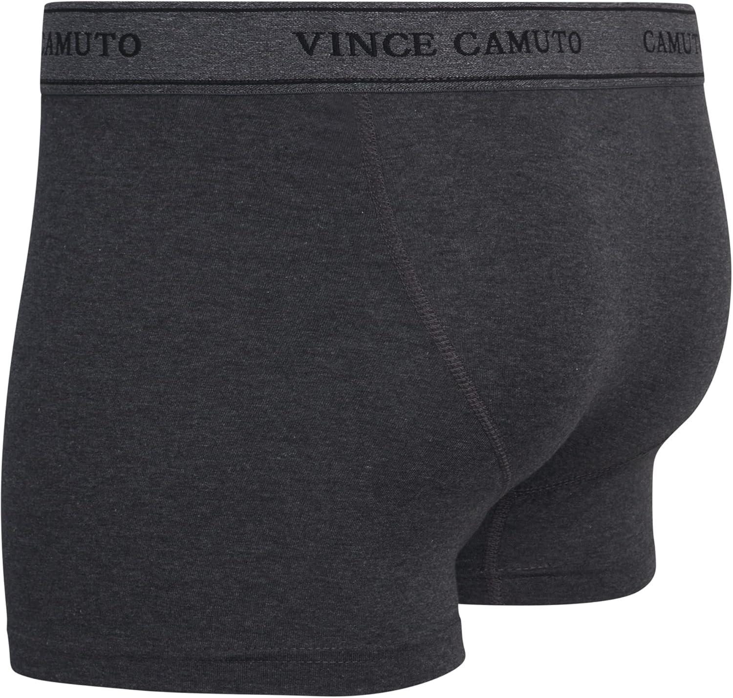 imageVince Camuto Mens Cotton Stretch Boxer Brief MultiPack 2PkBlackGrey HthCharcoal HthrBlack