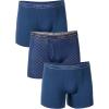 Vince Camuto Men’s Cotton Stretch Boxer Brief Multi-Pack, 2Pk(Estate Blue/Checkerboard/Estate Blue)