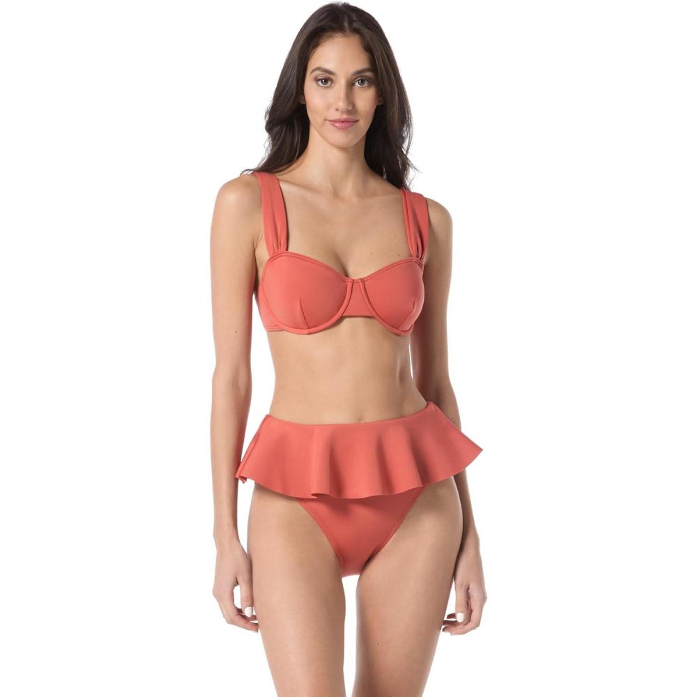 imageVince Camuto Womens Underwire Bikini TopCinnabar