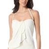 Vince Camuto Women’s Draped Bandeau Tankini Top(Ivory)