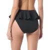 Vince Camuto Womens High Leg Skirted Bikini Bottom(Black)