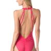 Vince Camuto Womens Shirred One Piece Swimsuit(Geranium)