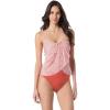 Vince Camuto Women’s Draped Bandeau Tankini Top(Cinnabar)