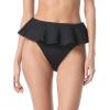 Vince Camuto Womens High Leg Skirted Bikini Bottom(Black)