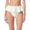 Vince Camuto Womens High Leg Skirted Bikini Bottom(Ivory)
