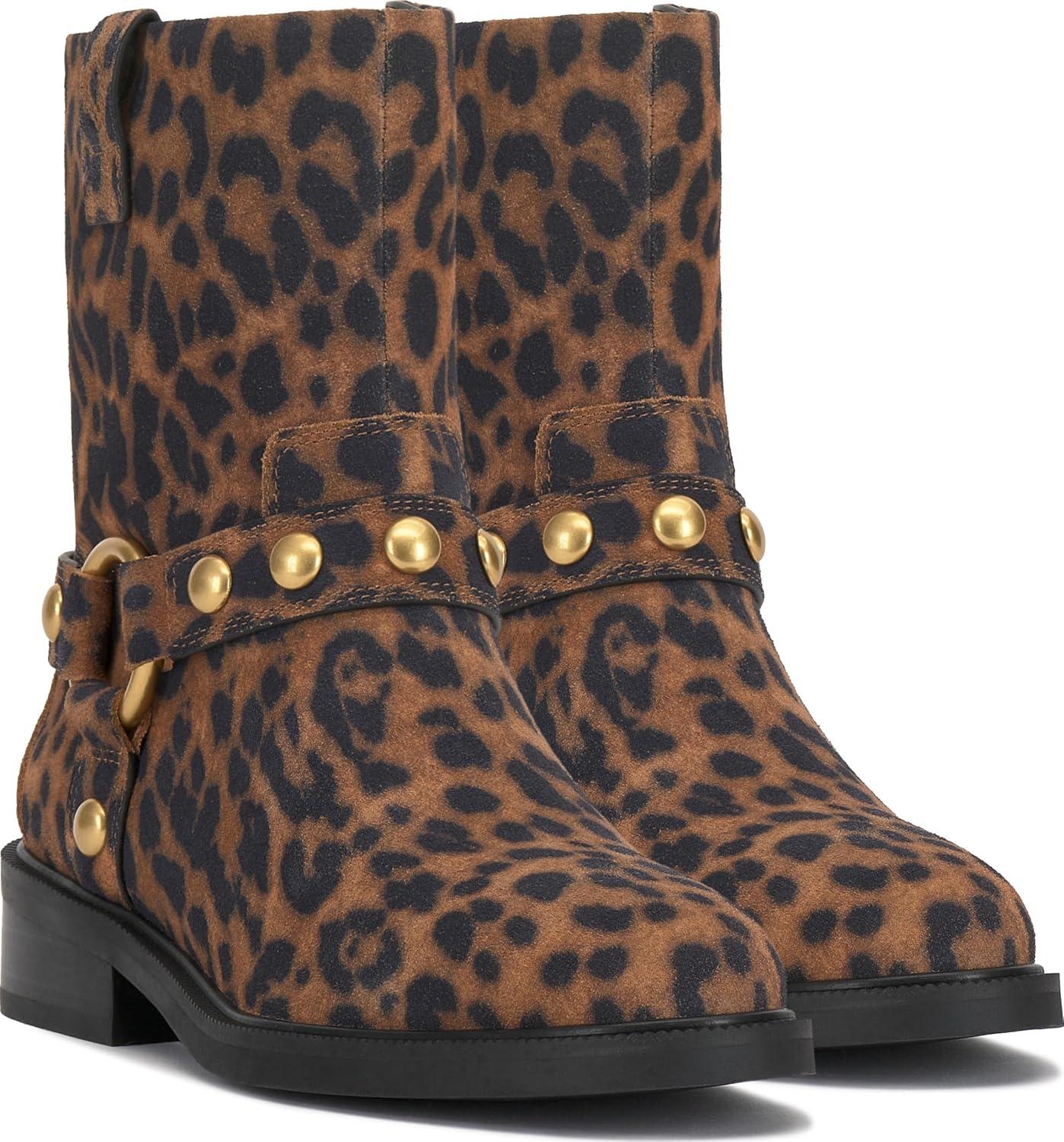 imageVince Camuto Womens Amais Mid Calf BootLeopard Print Suede
