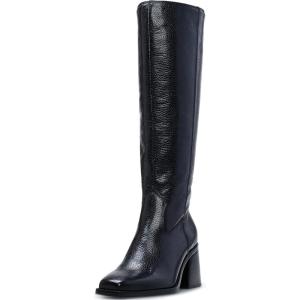 Vince Camuto Women’s Sangeti Wide Calf Knee High Boot(Black Leather Wide Calf)