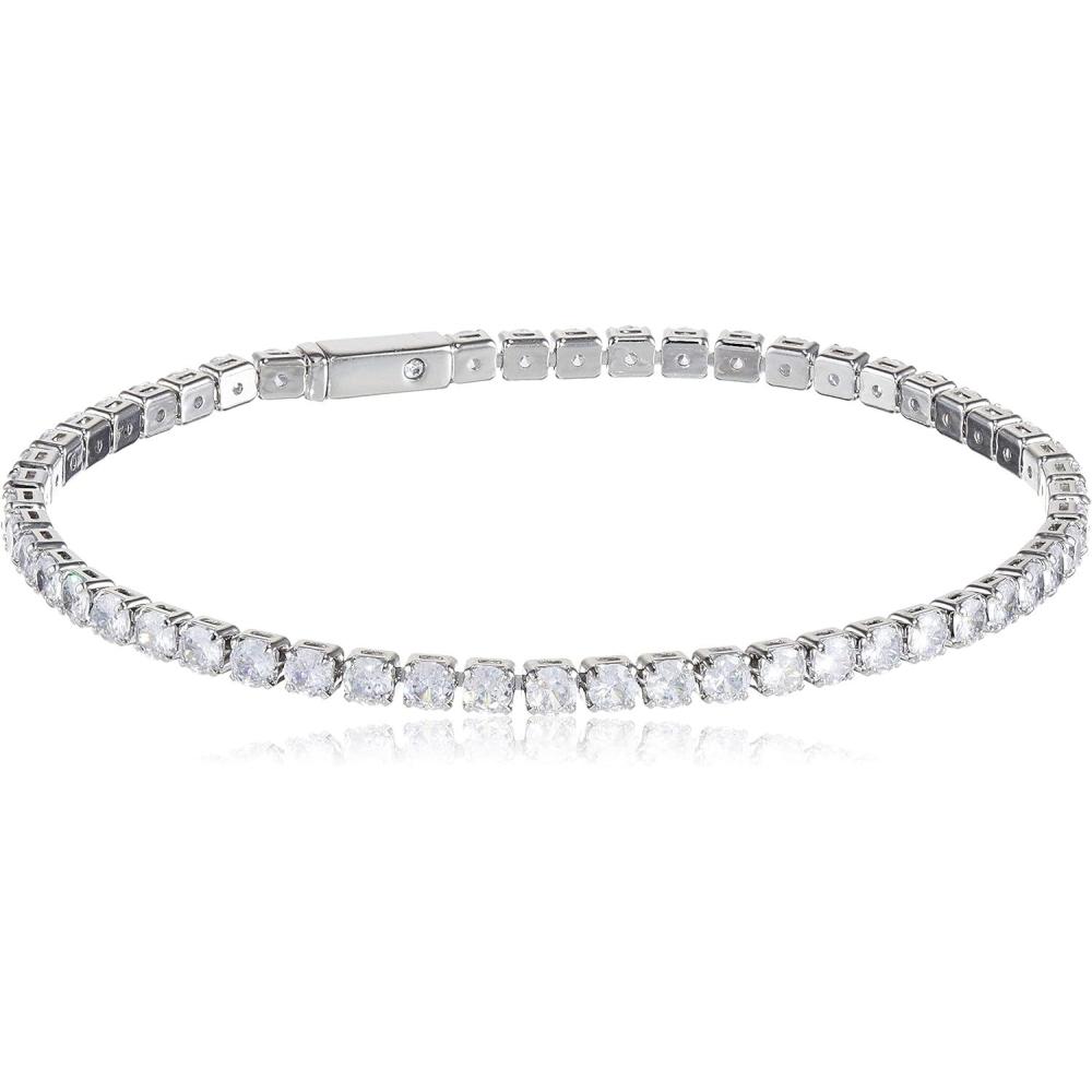imageVince Camuto Silvertone CZ Chain Tennis Bracelet