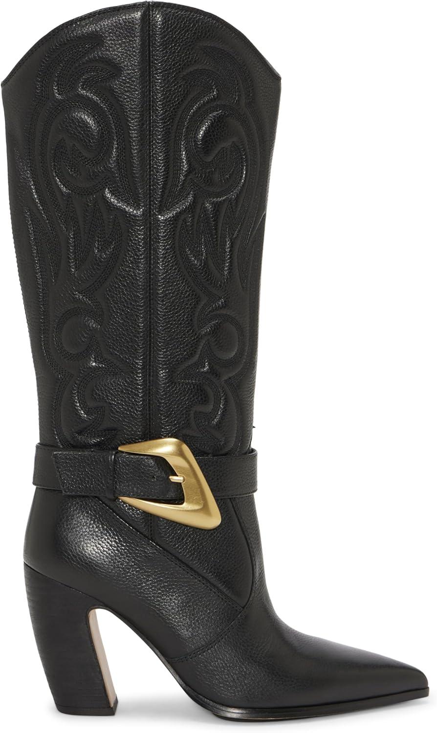 imageVince Camuto Biancaa Knee High Western BootBlack Wide Calf