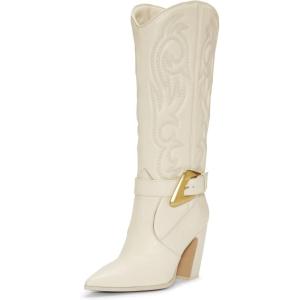 Vince Camuto Biancaa Knee High Western Boot(Rich Cream Wide Calf)