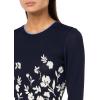 Vince Camuto Women’s 3/4 Sleeve High Neck Knit A-Line Mini Dress(Navy)
