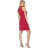 Vince Camuto Womens Sleeveless Halter Tie Neck Shift Mini Dress(Berry)