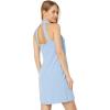 Vince Camuto Womens Sleeveless Halter Tie Neck Shift Mini Dress(Blue Bell)