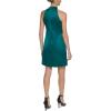 Vince Camuto Womens Sleeveless Halter Tie Neck Shift Mini Dress(Hunter)