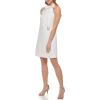 Vince Camuto Womens Sleeveless Halter Tie Neck Shift Mini Dress(Ivory)