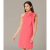 Vince Camuto Womens Sleeveless Halter Tie Neck Shift Mini Dress(Watermelon)