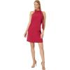 Vince Camuto Womens Sleeveless Halter Tie Neck Shift Mini Dress(Berry)