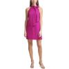 Vince Camuto Womens Sleeveless Halter Tie Neck Shift Mini Dress(Magenta)
