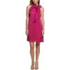 Vince Camuto Womens Sleeveless Halter Tie Neck Shift Mini Dress(Pink)