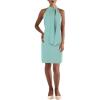 Vince Camuto Womens Sleeveless Halter Tie Neck Shift Mini Dress(Sage)