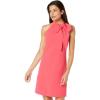 Vince Camuto Womens Sleeveless Halter Tie Neck Shift Mini Dress(Watermelon)
