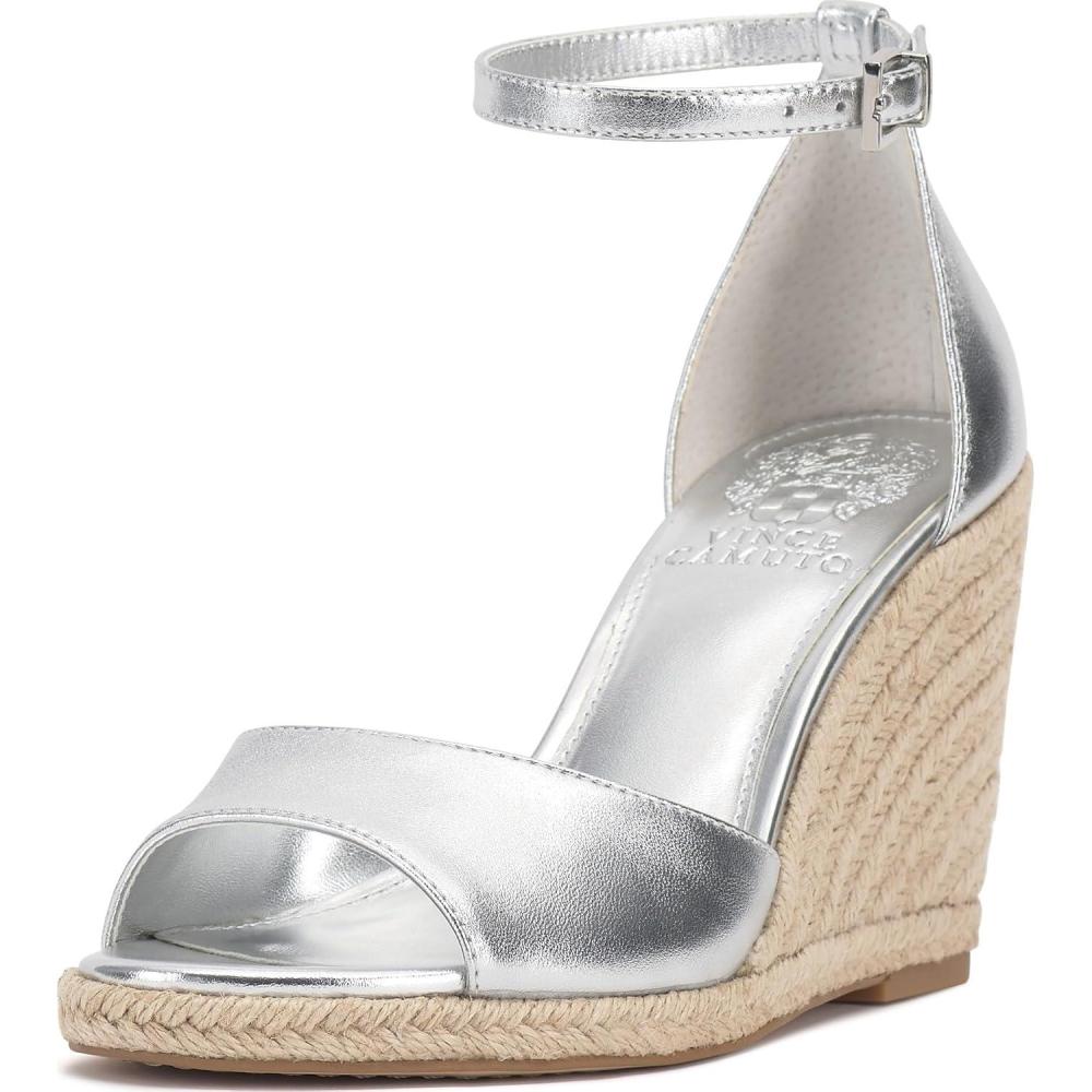 imageVince Camuto Womens Felyn Espadrille WedgeLux Silver