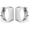 Vince Camuto Silver Tone Square Hinge Huggie Earrings, Small
