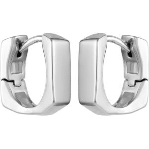 Vince Camuto Silver Tone Square Hinge Huggie Earrings, Small