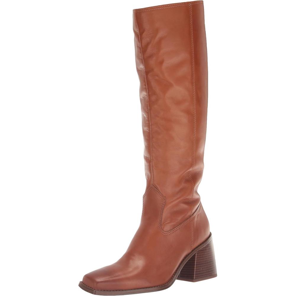 imageVince Camuto Womens Sangeti Stacked Heel Knee High Boot FashionGolden Walnut