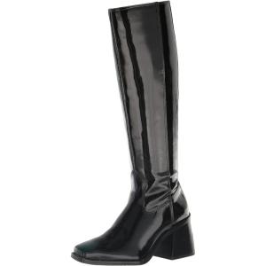 Vince Camuto Women’s Sangeti Stacked Heel Knee High Boot Fashion(Black Patent Leather)